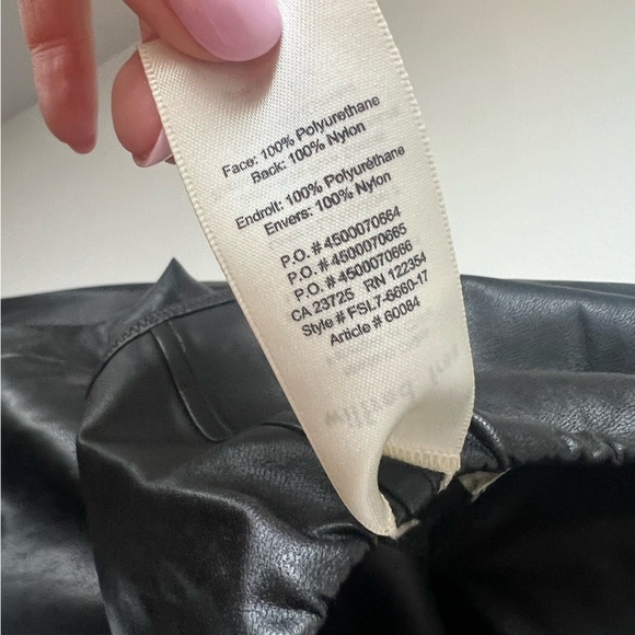 Aritzia Wilfred Free Black Vegan Leather Skinny High Waisted Leggings Small - Picture 10 of 16